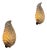 Foglia Murano Glass Wall Lights by Ercole Barovier for Barovier & Toso, 1940s, Set of 2 For Sale