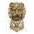 Vintage Polished Brass Lion Head Door Knocker For Sale
