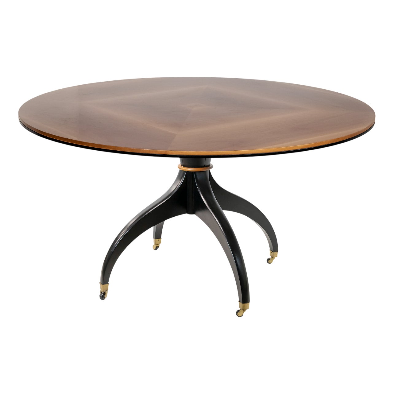 Mid-Century Italian Round Dining Table from Giorgetti, 1980s | Chairish