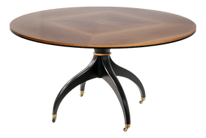 Mid-Century Italian Round Dining Table from Giorgetti, 1980s