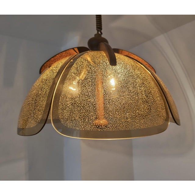 Mid-Century Modern Pendant Light in Wood and Glass by Hustadt Leuchten, Germany, 1970s For Sale - Image 11 of 18