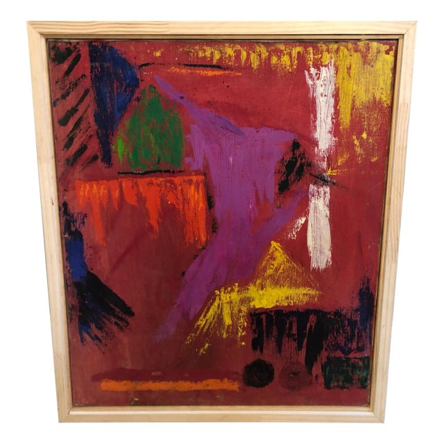 Abstract Mid Century on Canvas For Sale - Image 13 of 13