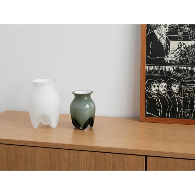 Glass Vintage Danish Glass Vase by Lin Utzon for Rosendahl, 2000s For Sale - Image 7 of 8