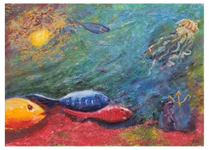 Henar Sastre, Seabed, 21st Century, Acrylic on Canvas