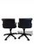 Vintage Sapper Office Chairs in Black Leather on Glides by Richard Sapper for Knoll, 1979, Set of 2 For Sale - Image 4 of 14