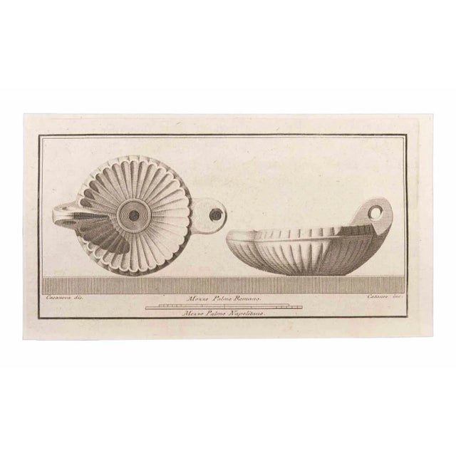 Oil lamp is an etching realized by aniello cataneo (1732-1805). The etching belongs to the print suite “antiquities of...