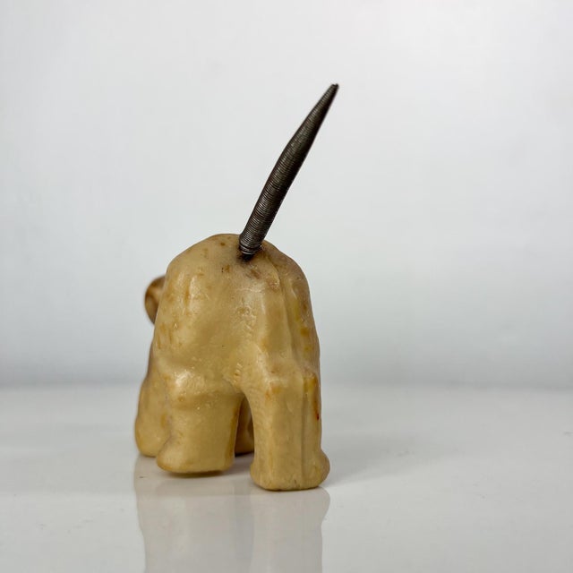 1940s Folk Art Vintage Dog Castile Soap Sculpture Carving For Sale - Image 4 of 11