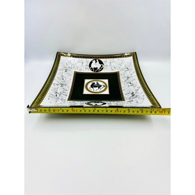 Black Large Grecian Aldon Glass Tray For Sale - Image 8 of 11
