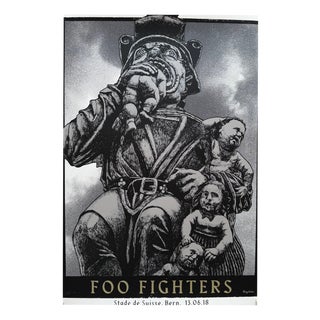 Hand Pulled 4 Colour Screenprinted Foo Fighters Bern Poster by Tommy Davidson-Hawley For Sale