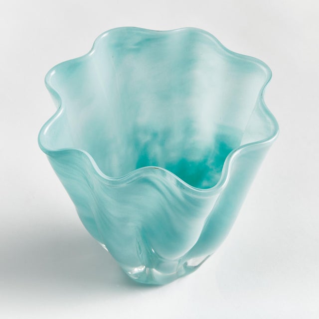 A modern update to the open glass form, our mouth blown organic vase is made with pot color, not sprayed. A soft light...