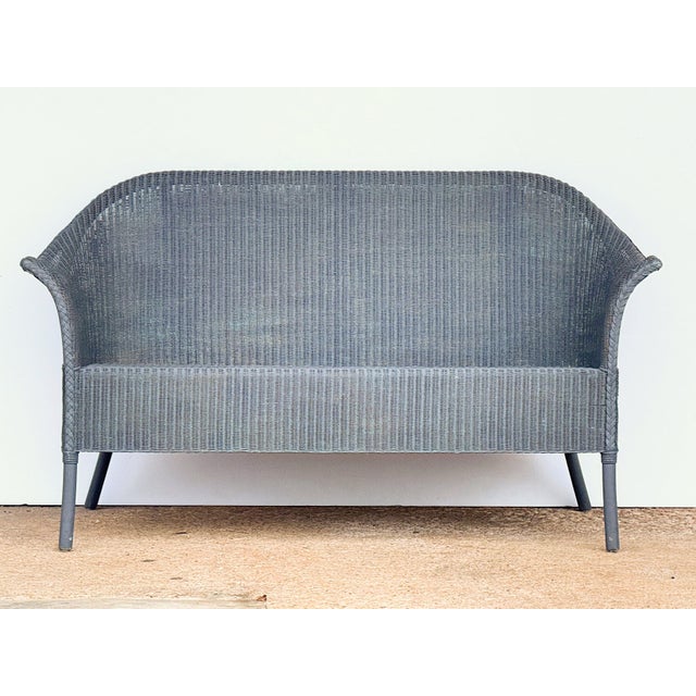 English English Wicker Garden Settee Bench or Seat by Lloyd Loom For Sale - Image 3 of 11