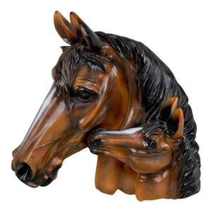 Vintage Western Ranch Horse & Colt Wall Hanging Sculpture