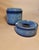 Mid Century Danish Modern Humidor Ashtray Combination Blue Pottery For Sale In Chicago - Image 6 of 7