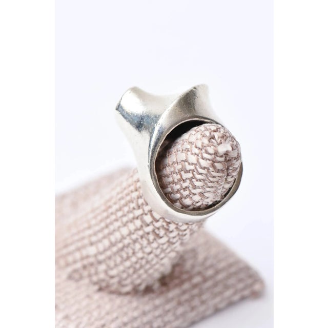 Vintage Sterling Silver Sculptural Modernist Ring Hallmarked Size 5.25 For Sale - Image 10 of 10