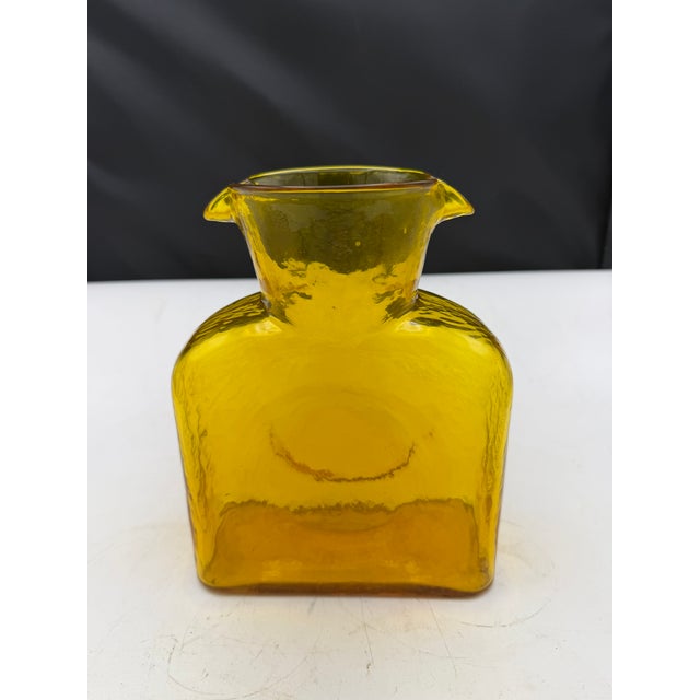 Blenko Blenko Amber Water Pitcher For Sale - Image 4 of 4