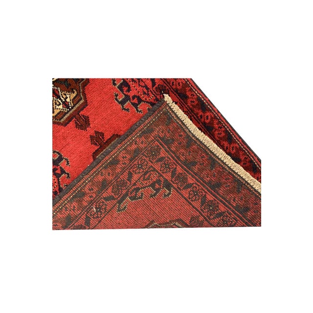 Fine Quality Hand Knotted Afghan Khal Mohammadi Wool Area Rug 4.9 X 1.9 Ft For Sale - Image 11 of 12