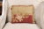 A French pillow made from 19th century Aubusson tapestry, with decor of roses and tassels. Made from an exquisite tapestry...