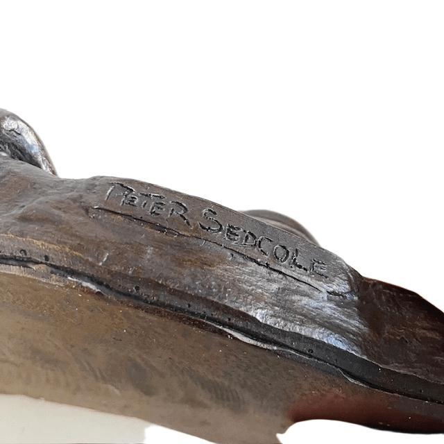 Vintage Female Nude Cold-Cast Bronze and Resin Sculpture by Peter Sedcole, 1960s For Sale - Image 11 of 12