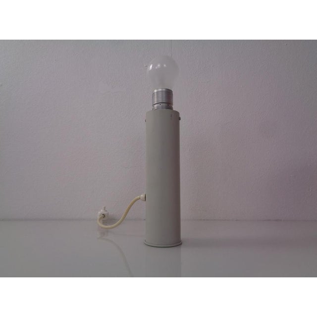 Gray Minimalist Table Lamp in Aluminum, Germany, 1960s For Sale - Image 8 of 18