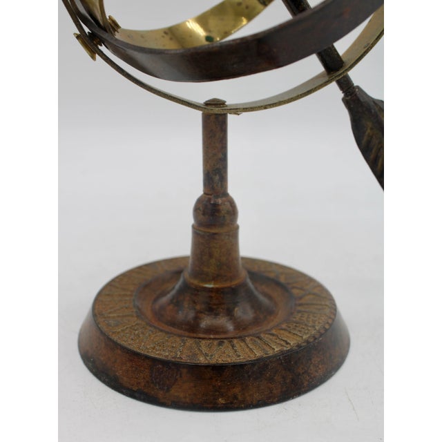 English Vintage English Traditional Metal Armillary Globe For Sale - Image 3 of 9