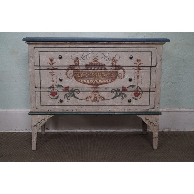 Amy Howard Collection Hand Painted Italian Slate Top Commode Chest