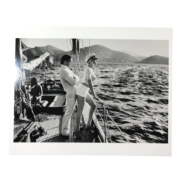"Winnie on Deck, Cannes 1975" Vintage Silver Gelatin Print by Helmut Newton For Sale