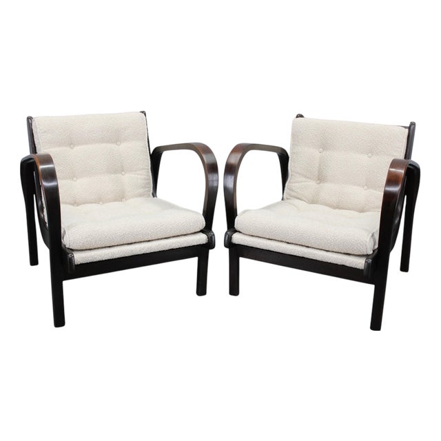 Mid-Century Lounge Chairs from Kropáček & Koželka, 1960s, Set of 2 For Sale