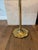 Vintage Stiffel Solid Brass Tulip Floor Lamp With Etched Glass Table Shelf For Sale - Image 6 of 6