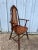 Mid 20th Century Pair Antique 1940s Early American Primitive Style Walnut and Cane Brace Back Armchairs For Sale - Image 5 of 12