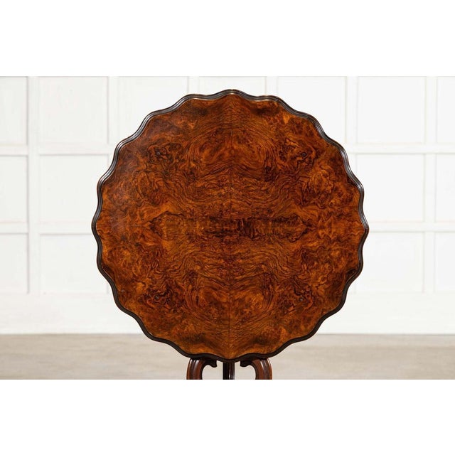 circa 1870 19thC English Burr Walnut Side Table W65 x D64 x H70.5 cm Weight 6Kg