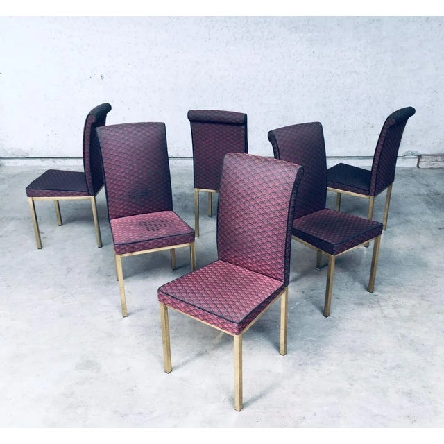 Hollywood Regency Style Design Dining Chair, 1970s, Belgium, Set of 6 For Sale - Image 14 of 18