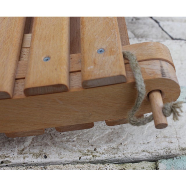 Mid-Century Modern Mid-Century Folding Wooden Sun Loungers, 1970s, Set of 2 For Sale - Image 3 of 12