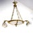 French Neoclassical Chandelier with Gilded Bronze and Frosted Etched Glass, Early 20th Century For Sale - Image 10 of 10