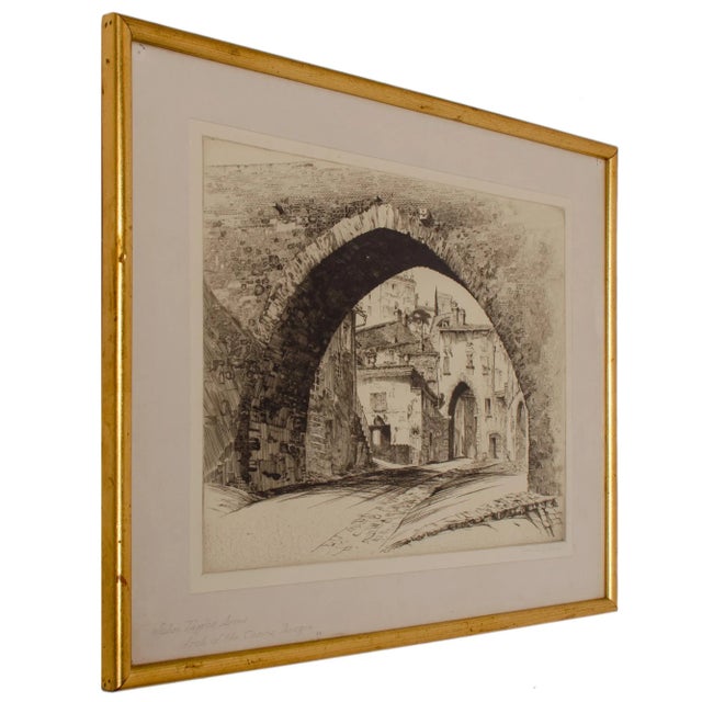 American John Taylor Arms Arch of the Conca, Perugia Etching, 1926 For Sale - Image 3 of 6