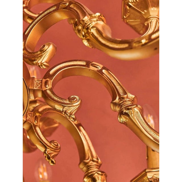 2000 - 2009 Large Louis XIII 15-Light Chandelier from Maison Lucien Gau For Sale - Image 5 of 10