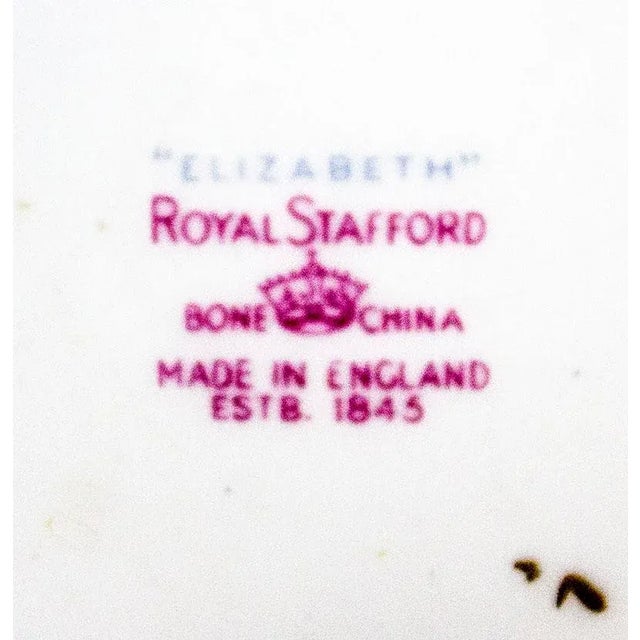 1940s English Traditional Royal Stafford China Elizabeth Pattern Luncheon Set - 14 Pieces For Sale In Las Vegas - Image 6 of 7