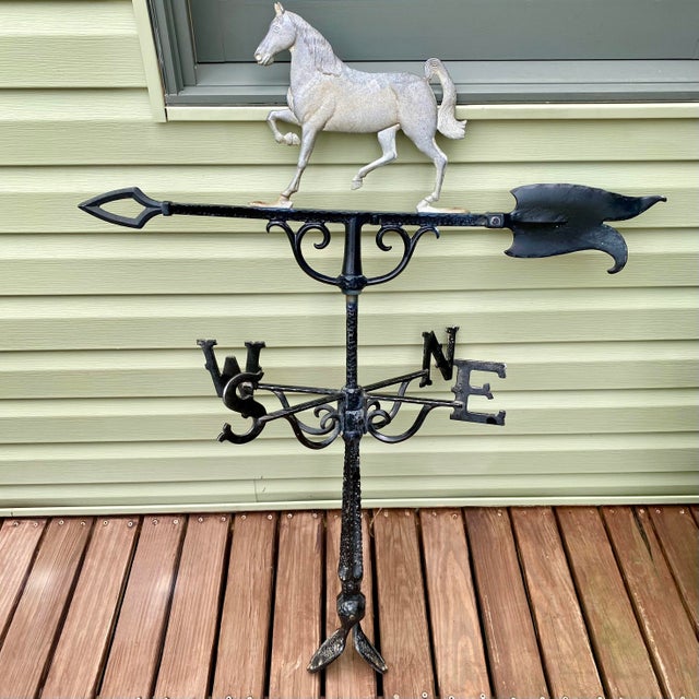 1980s Saddlebred Horse Weathervane For Sale - Image 4 of 12