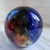 Blue Large 10 Lbs. Studio Art Glass Sphere Controlled Bubble Orb Murano Style Decor Rainbow Paper Weight For Sale - Image 8 of 13