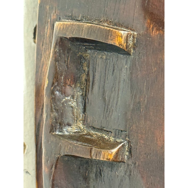 African Hand Carved Wood Wall Mask For Sale - Image 9 of 12