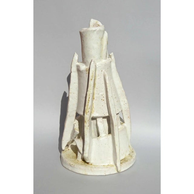 Ceramic 'Tatline' Contemporary Architectural Ceramic Sculpture Vase / Lamp by Diane Grant For Sale - Image 7 of 10