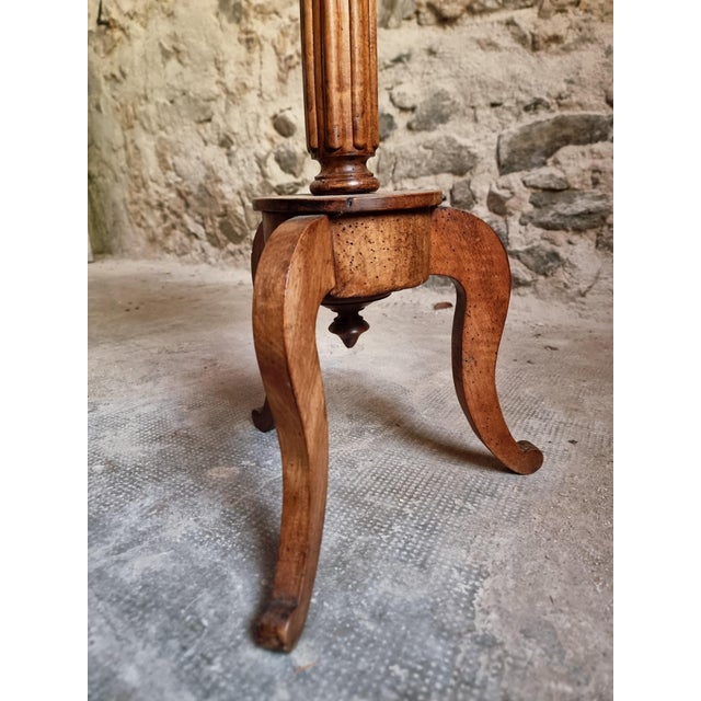 Wood Antique Louis XVI Plant Stand in Walnut, 1900 For Sale - Image 7 of 18