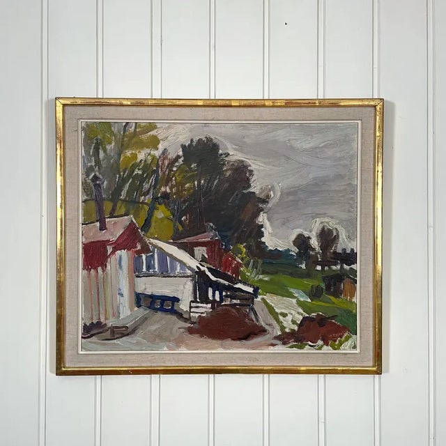 This is an oil painting on panel by the Swedish painter Erik Byström (1902-1988) painted in 1946. The painting remains in...