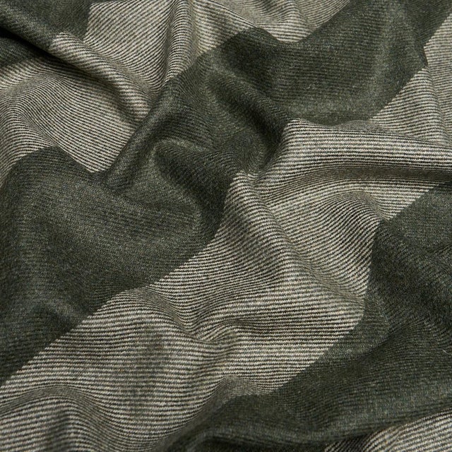 Schumacher Schumacher Hemlock Stripe Fabric In Sage For Sale - Image 4 of 4