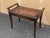 Mid-Century Modern Vintage Wood and Cane Seat Piano or Vanity Bench For Sale - Image 3 of 9