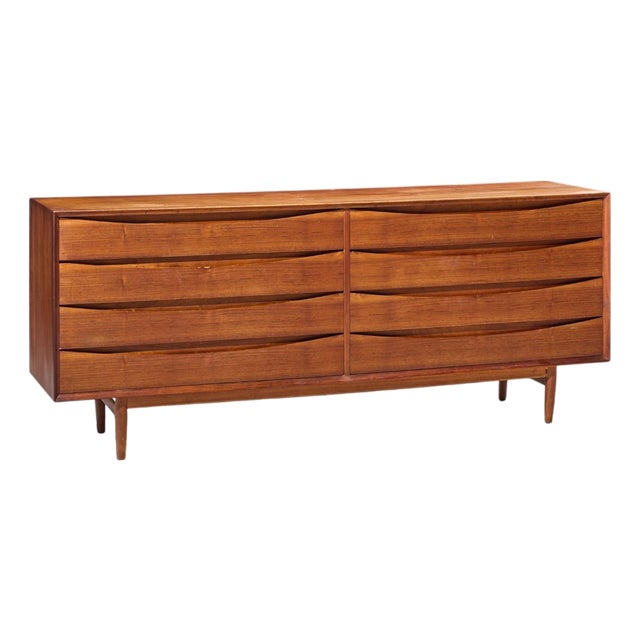Arne Vodder for Sibast Triennale Mid Century Danish Teak 8 Drawer Dresser For Sale