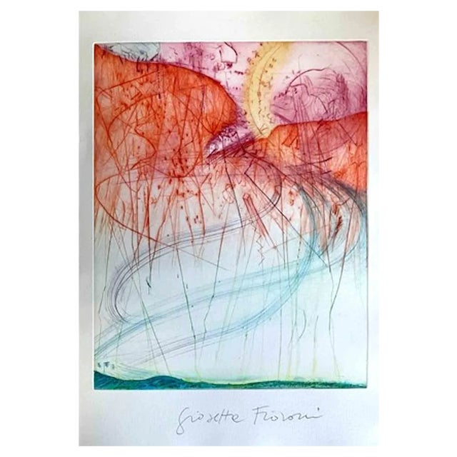 Giosetta Fioroni, Abstract Composition, Screen Print, 1970s For Sale
