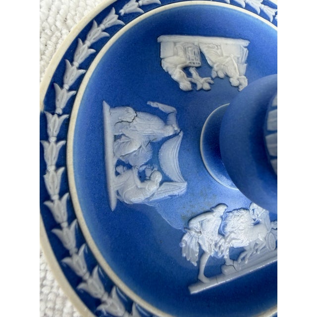 Antique (18th - 19th Cent.) Wedgwood Neoclassical Jasperware Chamberstick For Sale In Greenville, SC - Image 6 of 13