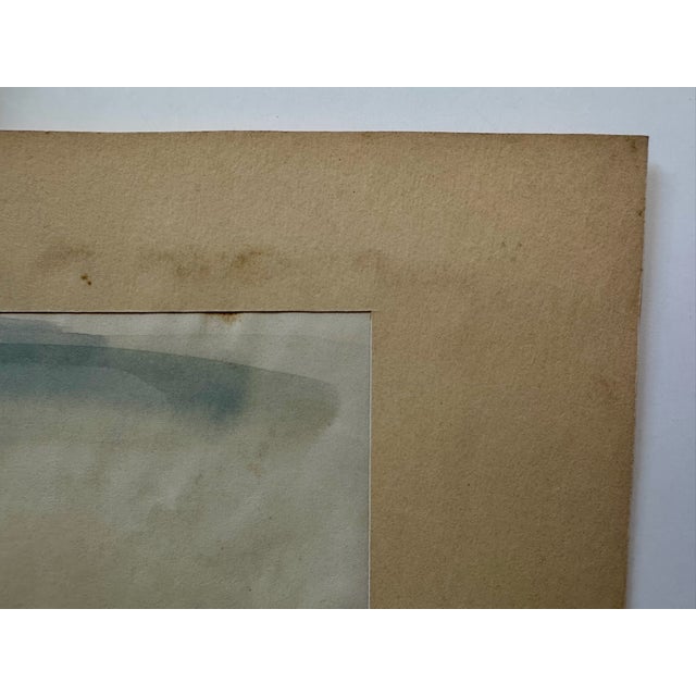 Henry Emil Salloch Original Watercolor on Paper Michelangeli by Evening. For Sale - Image 4 of 7
