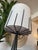Satin black finish on wire frame designed floor lamp, satin black finish on mounting.