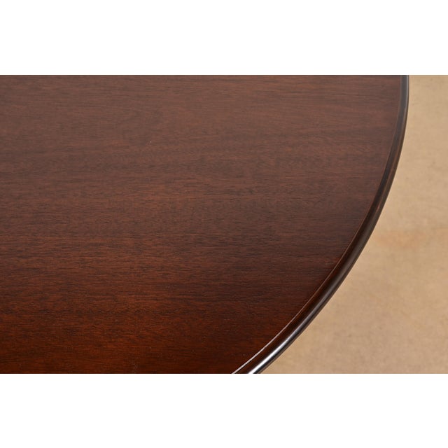 Henredon Queen Anne Mahogany Extension Dining Table, Newly Refinished For Sale - Image 9 of 12